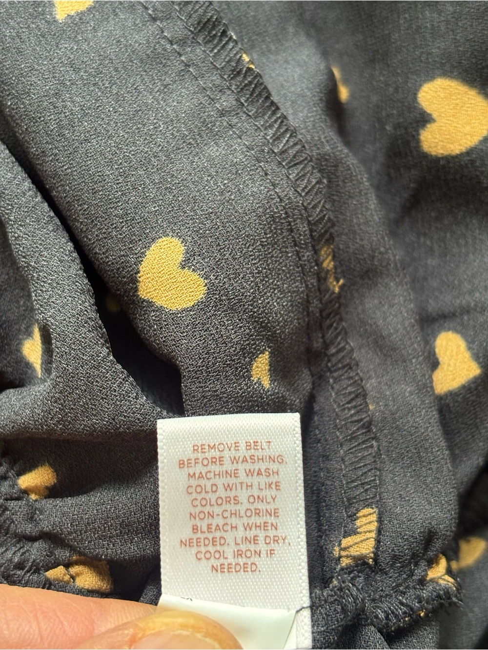NWT Lauren Conrad Black Dress w/Gold Heart Print Tie-Waist Midi Dress, Size 2X - Picture 13 of 13